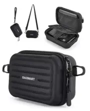 Digital Camera Case, Waterproof & Protective Small Camera Bag with 2 Black
