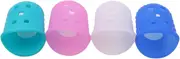 Pack of 15 Silicone Thimble lace Hollow Breathable Free for Withnail DIY Sewing Hand Accessories Transparent Portable and Useful