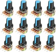 XYWHPGV 12Pcs 10K Ohm Variable Resistors Single Turn Rotary Carbon Film Taper Potentiometer with Knobs(c936b 24ef9 f04a0 afe93 89775 d6951