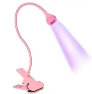 Gooseneck UV Lamp for Gel X Nails - Clamp on LED Nail Lamp Gooseneck UV Light for Nails | Nail Accessories, Manicure Dryer, Small Portable UV Lamp for Home Salon, Fast and Even Curing