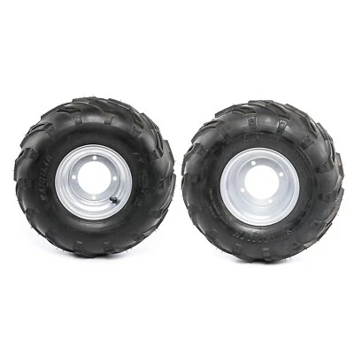2x 16X8- 7" inch Tyre 4 Stud Wheel Rim 110cc 125cc Quad ATV Buggy Go kart Taotao