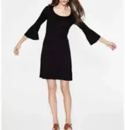 Boden black Miriam bell sleeve jersey tunic dress New Nwt 8 8r