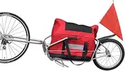 Cycling Trailers Trailer Mono Wheel with Bag Frame Mat, Outdoor Recreation Bicycle Cargo Trailer, Cart Load 30 Kg for Carrying Groceries