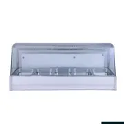 Countertop Hot Bain Marie Display Curved Heated Food Unit 10x 1/2 GN Pans