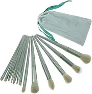 VICASKY 1set Makeup Brush Set Labels Foundation Cosmetic Powder Tint Face Brushes Cover Cheeks Liquid Blush Beauty Blending Suits for Women Portable Women Makeup Artificial Fiber Green