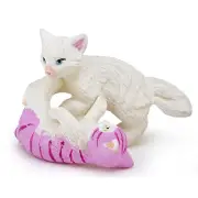 NEW PAPO 39088 Pink White Rough 'n' Tumble Kittens - Feline Fantasy - RETIRED
