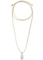BY Pariah Pebble Small Silk Necklace - White ONE SIZE