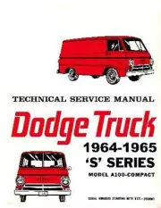 1964 1965 Dodge Van Shop Service Repair Manual Book Engine Drivetrain Guide OEM