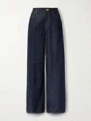 [Zimmermann] Zimmermann - Crush High-rise Wide-leg Jeans - Dark denim - 29 29 Blue