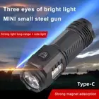 Super Bright Flashlight Three Eyes Clip Light Mini Camping Torch Small A8H3