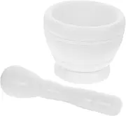 Ciieeo 1 Set Garlic Masher Salsa Crusher Nut Garlic Chopper Sausage Maker Garlic Grinding Bowl for Kitchen Pasta Maker Garlic Crusher Whisk Ginger Plastic White