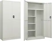 Generic Locker Cabinet Light Grey 90x40x180 cm Steel,Furniture,Cabinets & Storage,Filing Cabinets