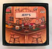 JEFF'S BAR NAME SET OF 6 CORK BACKED COASTERS