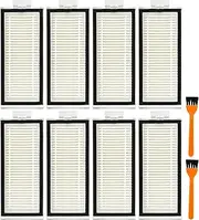 [YBVABE] Replacement Filters for Roborock Q7 Series, Q8 Max Series, and Q5 Pro – 8 Pack High-Efficiency Vacuum Filters with 2 Cleaning Tools, Easy to Replace & Washable