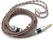 Linsoul TRIPOWIN C8 8-Core Silver Copper Foil Braided Earphone Replacement Upgrade Cable, Tinsel Silver Copper Wire for UE900s SE215 SE425 TIN Audio T2 T3 BGVP (with Mic, 3.5mm Plug, MMCX)