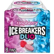 ICE BREAKERS Duo Sugar Free Mints Raspberry 1.3 Ounce Pack of 8