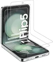 [3 Pack] Electro-weideworld Hydrogel Screen Protector for Samsung Galaxy Z Flip 5/4/6 5G, Scratch Resistant HD Clear TPU, Support Fingerprint Unlock