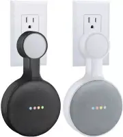 Google Home Mini Outlet Wall Mount Holder Black or White Wire Tidy