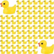 240 Pieces Mini Resin Ducks, Yellow Tiny Duck Figurines Bulk for Garden Micro Landscape Aquarium Dollhouse Potted Plants Decorations, Mini Ducks for DIY Ornament Party Toy