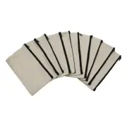 10Pcs Canvas Makeup Bags Canvas Zipper Pouch Bags Pencil Case Blank DIY2345