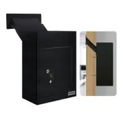 Through Wall Drop Box Tubular Key Locking Secure Mailbox Adjustble Chute Deposit