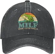 [Tywonmy] Frogs Hat Man I Love Frogs Hat Men Baseball Cap Adjustable Caps