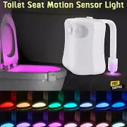 LED Motion Sensor Toilet Bowl Night Light Color Changing LED Home Bathroom Light