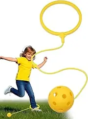Ankle Skip Ball for Kids,Assorted Colors Rotating Soft Single-Leg Swing Jumping Ring - Coordination Fitness Sports Ball Outside Exercise Skipping Toy for Boys Girls