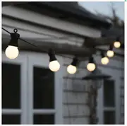 20 Opal Globe WARM WHITE Led Festoon Light 10m