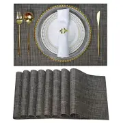 Placemats, Set of 8 Heat and Stain Resistant PVC Placemats, Washable & Durabl...