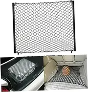 BUGUUYO Trunk Cargo Organizer Net Durable Mesh Storage with Hooks for Suvs Keep Groceries Gear Secure While Driving Black