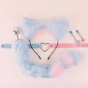 Anal Plug Sex Toys Vibrator Butt Plug Tail,Nipples Clamps, Play Collar Choker, Ears Headbands - Starter Cosplay Set For Women/Love Exotic Toys