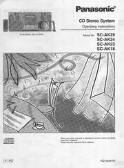 Panasonic SA-AK18 SA-AK23 SA-AK24 SA-AK29 CD Stereo System Instruction Manual