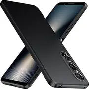 [TesRank] Sony Xperia 1 VI Case, Matte Surface Soft Cases [Ultra Thin] [Scratch-Resistant] TPU Protective Case Soft Mobile Phone Case for Sony Xperia 1 VI 5G Black