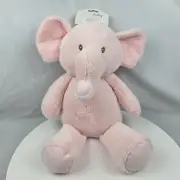 Kellytoy Kelly Baby Plush Pink Elephant Rattle Crinkle Ears Stuffed Animal 16"
