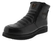 Mens Leather Work Boots Soft Toe Black Zipper Hombre Bota Trabajo 6, 7, 11, 11.5