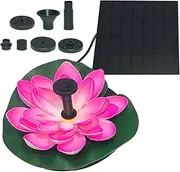 Outdoor Water Feature Solar Powered Lotus Shape Pond Life 20000 Hours Fountain Pump 2.5W Water Lily Ornaments for Patio Pond and Pool Fountain Supplies(2.5W Pink)