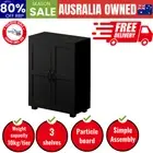 Storage Cabinet Buffet Sideboard 2 Door Black
