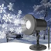 Christmas Snowflake Projector Lights - Liwarace LED Snowflake Lights - Waterproof Plug in Xmas Snowfall Lights - Indoor Outdoor Christmas Decorations Gifts for Christmas Party Home Decorations
