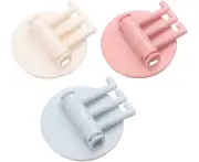 3 Pcs Waterproof Self Adhesive Hooks, Wall Hooks Removable Wall Hooks, Plastic Hooks Self-Adhesive Bathroom