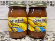 2 Jars D'vine Foods Nature's Pick Sweet Banana Jam 18 oz Jar Jelly