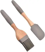 Yardenfun Set of 5 Silicone Baking Tools Scraper Oil Brush More Heat Resistant Handles for Safe Cooking