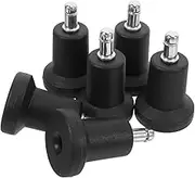 TEHAUX 6Pcs Office Chair Caster Wheels High Profile Fixed Bell Glides for Desk Chairs Antislip Design Durable Construction Effortless Replacement Compatible with Various Surfaces Black