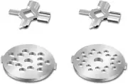 Stainless Steel Meat Grinder Plate Discs/Grinding Blades for for Kitchenaid Stan
