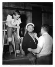 David Niven gets his make up touched up during a break from shooti- Old Photo