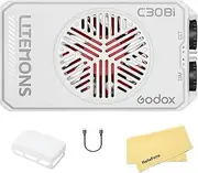 Godox C30 BI 30W LED Video Light, CCT 2800K-6500K Bi-Color, High CRI 94+, TLCL 96+, Built in Battery 3350 mAh, Dimmable, for Studio, Portrait, Photography and Video Lighting