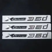 3x Chrome Silver XDrive 35d Plastic Emblem Decal Sticker Badge Utility F16 Turbo (for: MG)