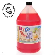 Hypothermias PEACHES AND CREAM Flavor Syrup Snow Cone machine Shaved Ice Syrup
