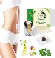 30Pcs Perfect Detox Slimming Patch, Effective Ancient Remedy Healthy Detox Slimming Belly Pellet, Herbal Slimming Tummy Pellets, Mugwort Navel Sticker (30pcs)