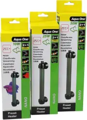 Aquarium Heater Glass Nano Betta Preset 26C 50Hz 25W Fish Tank 15041 Aqua One